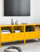 vidaXL ТВ шкафове 2 бр горчица жълто 68x39x505 см стомана