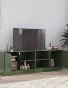 vidaXL ТВ шкафове 2 бр маслиненозелени 67x39x44 см стомана