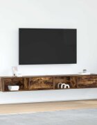 vidaXL ТВ шкафове 2 бр Опушен дъб 100x31x255 см инженерно дърво