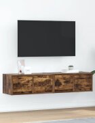 vidaXL ТВ шкафове 2 бр Опушен дъб 60x31x255 см инженерно дърво