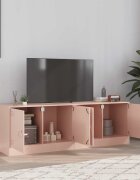 vidaXL ТВ шкафове 2 бр розови 67x39x44 см стомана