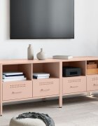 vidaXL ТВ шкафове 2 бр розови 68x39x505 см стомана