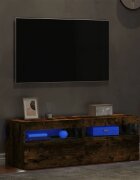 vidaXL ТВ шкафове 2 бр с LED осветление опушен дъб 60x35x40 см