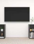 vidaXL ТВ шкафове 2 бр сив гланц 72x35x365 см инженерно дърво