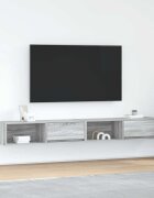 vidaXL ТВ шкафове 2 бр Сив сонома 100x31x255 см инженерно дърво