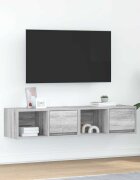 vidaXL ТВ шкафове 2 бр Сив сонома 60x31x255 см инженерно дърво