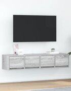 vidaXL ТВ шкафове 2 бр Сив сонома 60x31x255 см инженерно дърво
