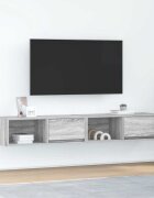 vidaXL ТВ шкафове 2 бр Сив сонома 80x31x255 см инженерно дърво