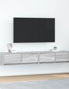 vidaXL ТВ шкафове 2 бр Сив сонома 80x31x255 см инженерно дърво