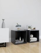 vidaXL ТВ шкафове 2 бр сиви 37x35x37 см инженерно дърво