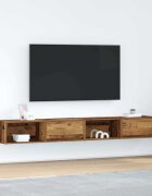 vidaXL ТВ шкафове 2 бр Старо дърво 100x31x255 см инженерно дърво
