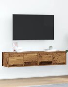 vidaXL ТВ шкафове 2 бр Старо дърво 60x31x255 см инженерно дърво