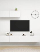 vidaXL ТВ шкафове 3 бр бели инженерно дърво