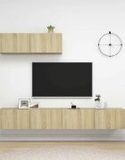 vidaXL ТВ шкафове 3 бр дъб сонома инженерно дърво