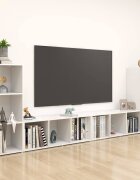 vidaXL ТВ шкафове 4 бр бели 107x35x37 см инженерно дърво