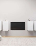 vidaXL ТВ шкафове 4 бр бели 305x30x60 см инженерно дърво