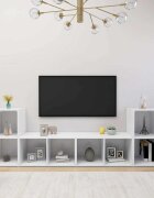 vidaXL ТВ шкафове 4 бр бeли 72x35x365 см инженерно дърво