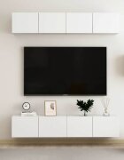 vidaXL ТВ шкафове 4 бр бели 80x30x30 см инженерно дърво