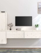 vidaXL ТВ шкафове 4 бр бели бор масив