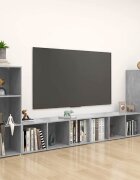 vidaXL ТВ шкафове 4 бр бетонно сиви 107x35x37 см инженерно дърво