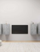 vidaXL ТВ шкафове 4 бр бетонно сиви 305x30x60 см инженерно дърво