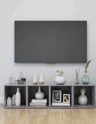 vidaXL ТВ шкафове 4 бр бетонно сиви 37x35x37 см инженерно дърво