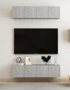vidaXL ТВ шкафове 4 бр бетонно сиви 60x30x30 см инженерно дърво
