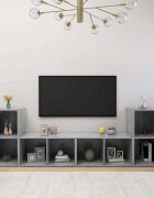 vidaXL ТВ шкафове 4 бр бетонно сиви 72x35x365 см инженерно дърво