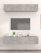 vidaXL ТВ шкафове 4 бр бетонно сиви 80x30x30 см инженерно дърво