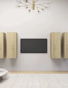vidaXL ТВ шкафове 4 бр дъб сонома 305x30x90 см инженерно дърво