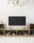 vidaXL ТВ шкафове 4 бр дъб сонома 72x35x365 см инженерно дърво