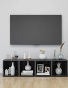 vidaXL ТВ шкафове 4 бр сив гланц 37x35x37 см инженерно дърво