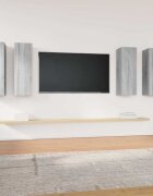 vidaXL ТВ шкафове 4 бр сив сонома 305x30x90 см инженерно дърво