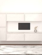 vidaXL ТВ Шкафове 6 бр бели бор масив