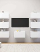 vidaXL ТВ шкафове 7 бр бели 305x30x60 см инженерно дърво