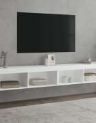 vidaXL ТВ шкафове с LED осветление 2 бр бели 100x30x30 см