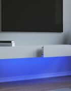 vidaXL ТВ шкафове с LED осветление 2 бр бели 60x35x155 см