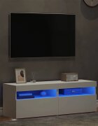vidaXL ТВ шкафове с LED осветление 2 бр бели 60x35x40 см