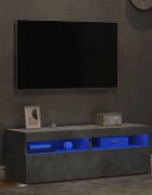 vidaXL ТВ шкафове с LED осветление 2 бр бетонно сиви 60x35x40 см