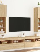 vidaXL ТВ шкафове с LED осветление 2 бр дъб сонома 305x30x102 см
