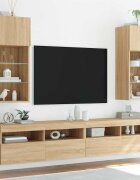 vidaXL ТВ шкафове с LED осветление 2 бр дъб сонома 405x30x90 см