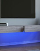 vidaXL ТВ шкафове с LED осветление 2 бр сив сонома 60x35x155 см