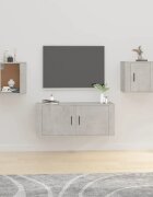 vidaXL ТВ шкафове със стенен монтаж 2 бр бетонно сиви 40x345x40 см