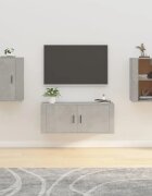 vidaXL ТВ шкафове със стенен монтаж 2 бр бетонно сиви 40x345x60 см