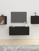 vidaXL ТВ шкафове със стенен монтаж 2 бр черни 40x345x40 см