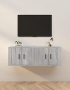vidaXL ТВ шкафове със стенен монтаж 2 бр сив сонома 57x345x40 см
