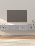 vidaXL ТВ шкафове със стенен монтаж 3 бр сив сонома 100x345x40 см