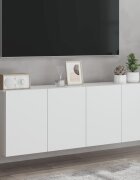 vidaXL ТВ шкафове за стенен монтаж 2 бр бели 60x30x41 см