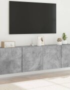 vidaXL ТВ шкафове за стенен монтаж 2 бр бетонно сив 80x30x41 см