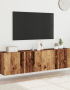 vidaXL ТВ шкафове за стенен монтаж 2 бр черни 80x30x41 см